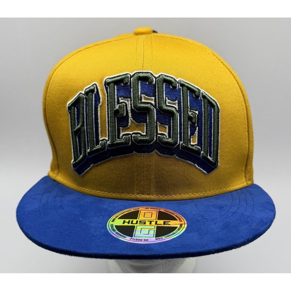 HUSTLE SnapBack Ball Cap Yellow And‎ Blue